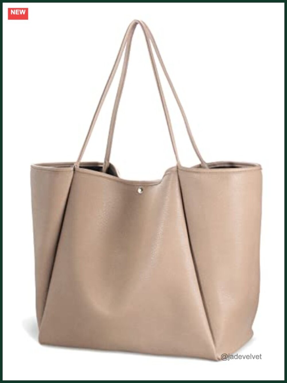 Oversize PU Leather Tote Bag Weekender Travel Shopper Handbag